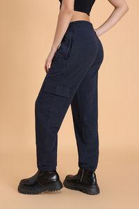 Zivame Knit Cotton Loungewear Bottom - Navy Blazer — thumbnail 4
